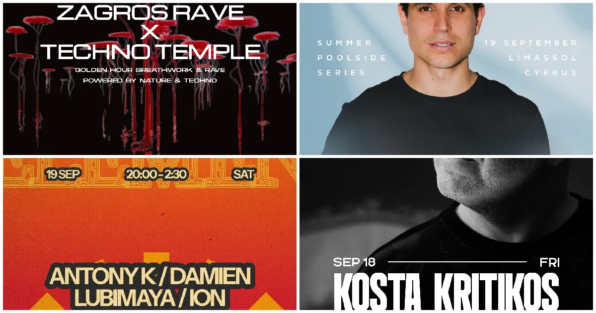 5 Events in Limassol This Weekend (Sep 18-20): Electronic Nights