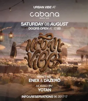 Urban Vibe: Sunset Beach Party at Cabana Beach Bar, Paphos