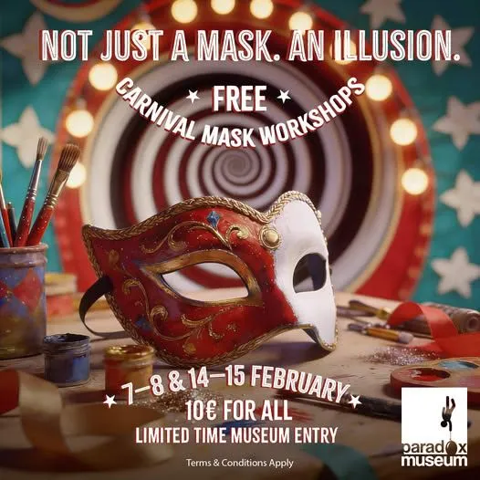 FREE Carnival Mask Workshops at Paradox Museum Limassol