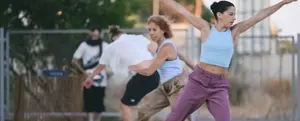 A solo contemporary dance performance