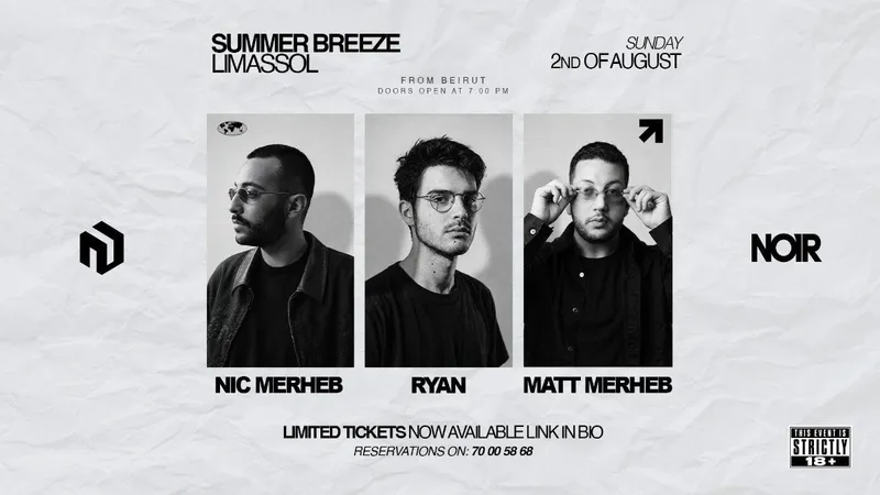 NOIR x Summer Breeze - Βραδιά House Music στη Λεμεσό