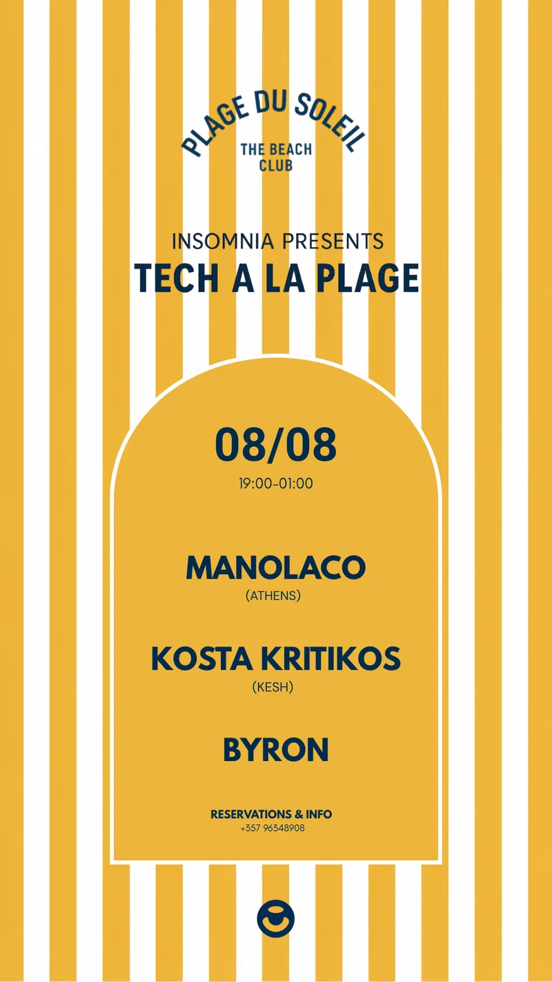 Insomnia Presents Tech A La Plage
