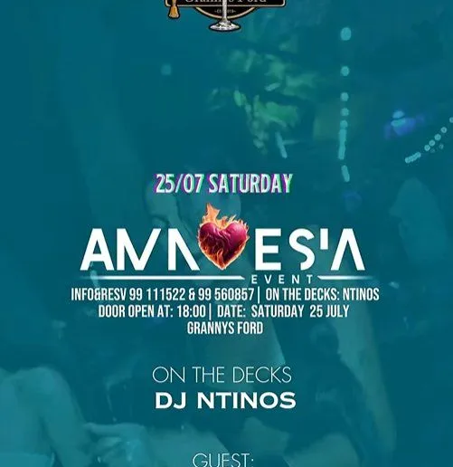 Amnesia Event: DJ Ntinos & Syrgkanis Live at Granny's Ford at Granny's Ford