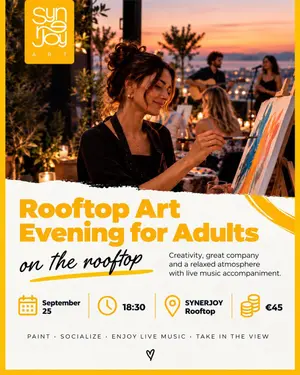 Rooftop Art Evening for Adults at SYNERJOY