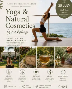 Yoga & Natural Cosmetics Workshop at Cyherbia Botanical Park