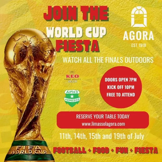 World Cup Fiesta: Outdoor FIFA Finals Screenings at Limassol Agora at The Warehouse by IT Quarter