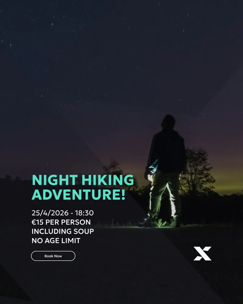 Night Hiking Adventure: Sunset Hike near Moniatis