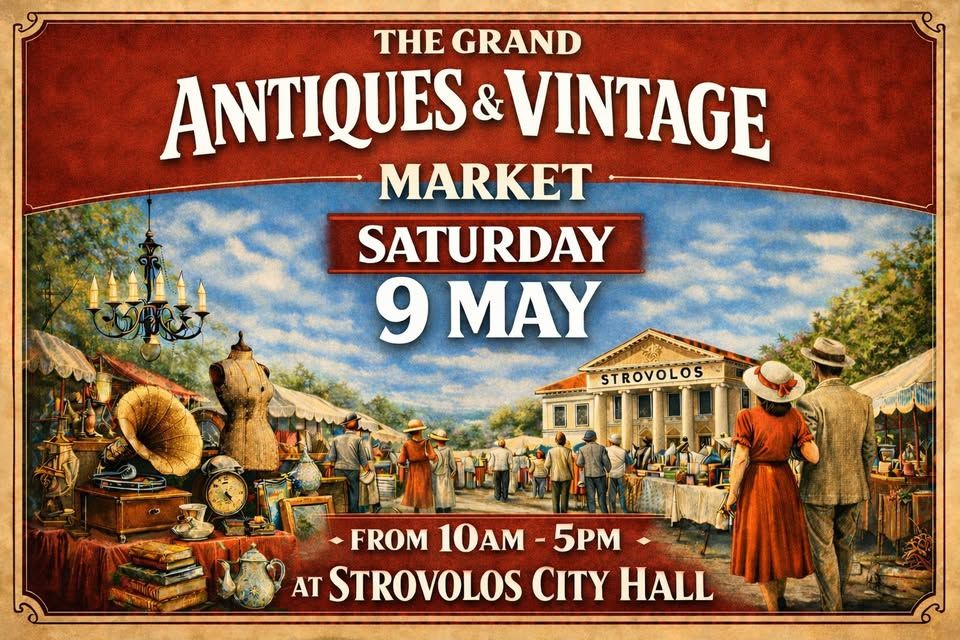 Grand Antiques & Vintage Market: Strovolos Town Hall May 2026