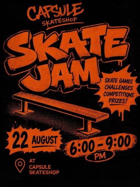 Capsule Skate Jam: Competitions & Games at Capsule Skateshop