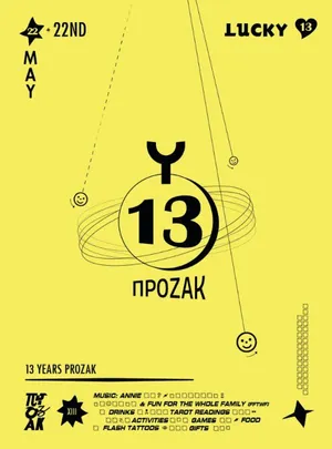 Prozak 13th Anniversary: Lucky Birthday Celebration in Nicosia