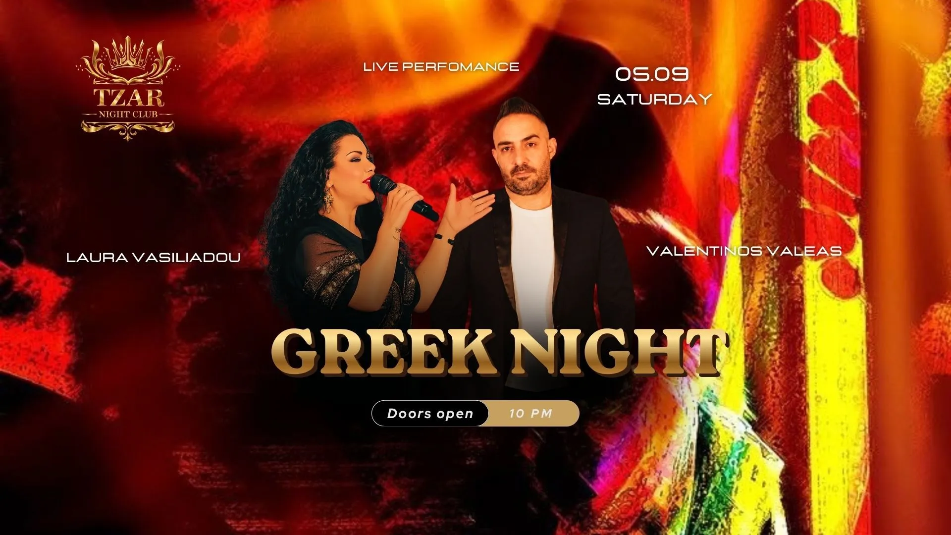 Greek Night: Live Greek Music Night at Tzar Limassol