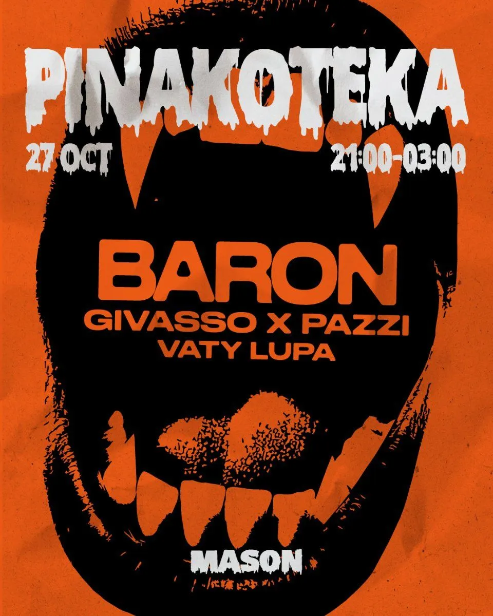 Pinakoteka Ειδική Βραδιά Halloween: Baron, Givasso x Pazzi & Vaty Lupa στο Mason Bar
