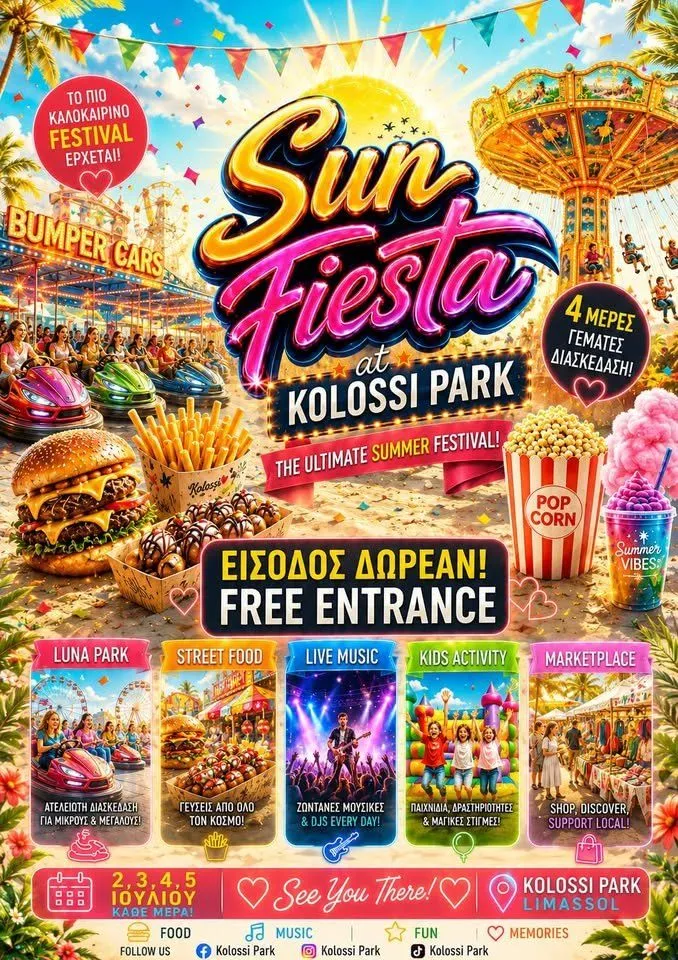 Sun Fiesta: Summer Festival at Kolossi Park