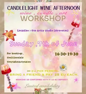 Wine Glass & Candle Painting Workshop in Nicosia