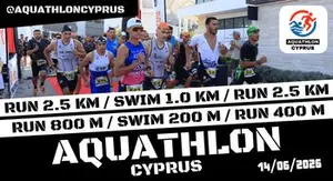 Aquathlon Cyprus 2026: бег-плавание-бег на Ayia Napa Marina