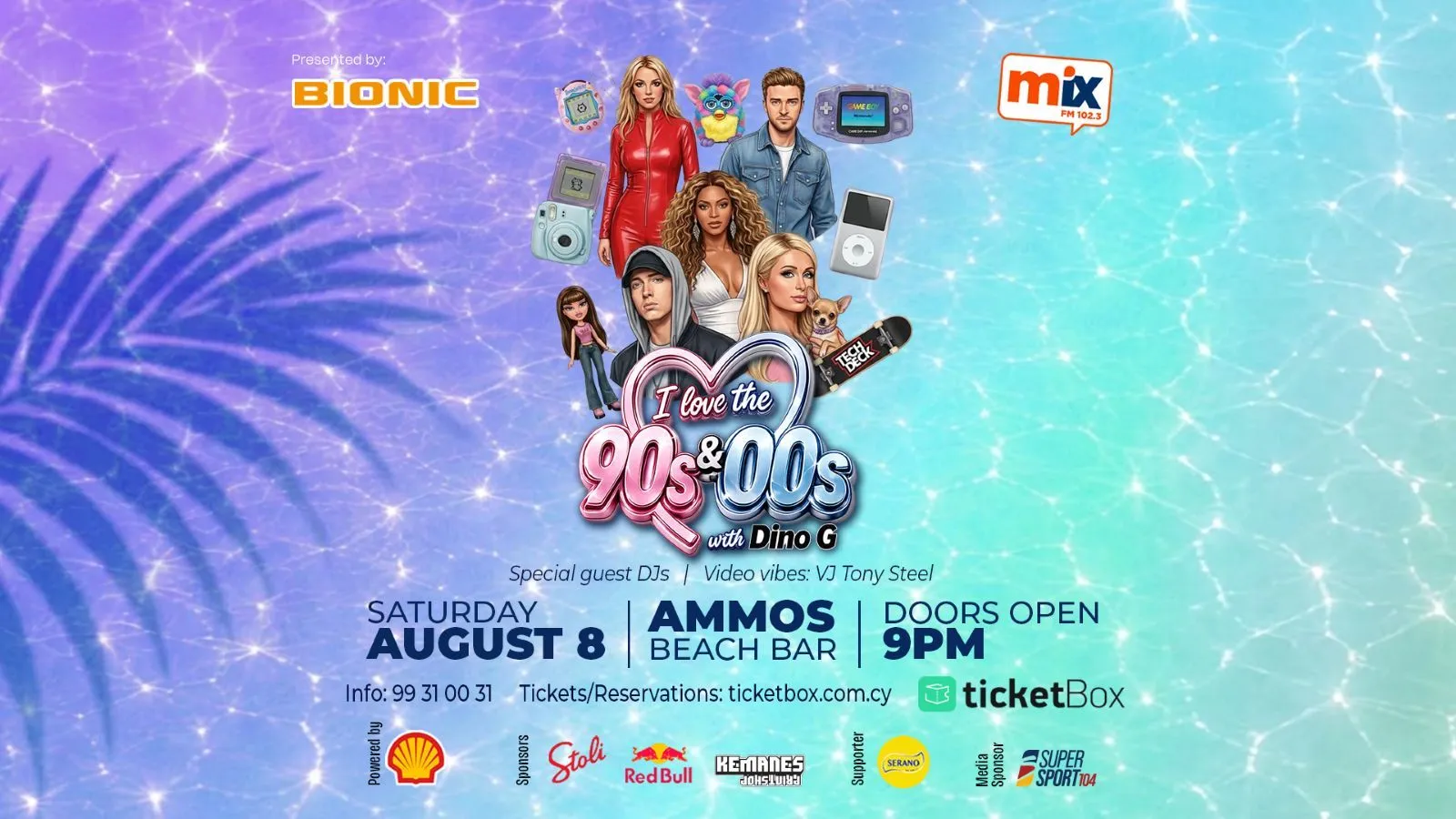I Love the 90s & 00s with Dino G: Summer Edition at Ammos Beach Bar