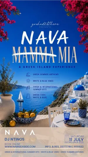 Nava Mia: Greek Island Night with DJ Ntinos in Protaras