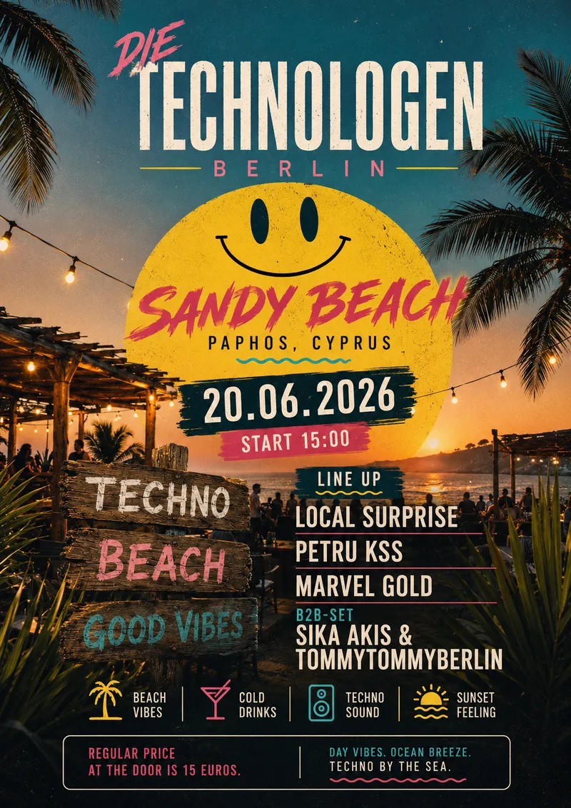 Sandy Beach Techno Event - Die Technologen Berlin