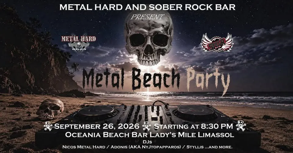 Metal Beach Party: Outdoor Metal Night at Lady's Mile, Limassol