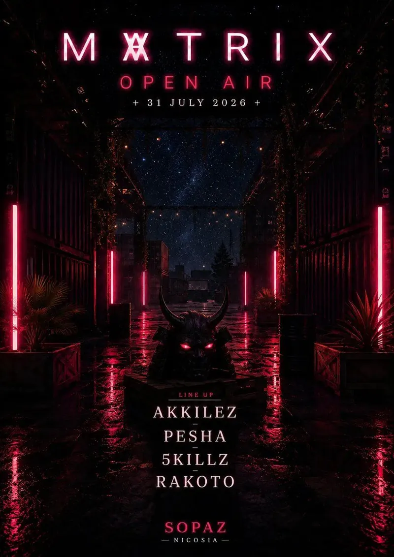 Matrix Open Air: Underground Techno Rave στο Sopaz Λευκωσία