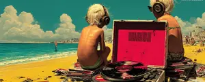 Kids and Vinyl by the Sea