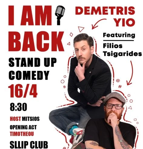 Demetris Yio – I Am Back: Stand-Up Comedy Night in Nicosia