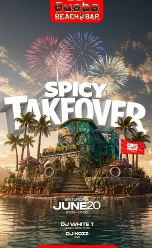 Spicy Takeover: Beach Party at Guaba Beach Bar in Limassol