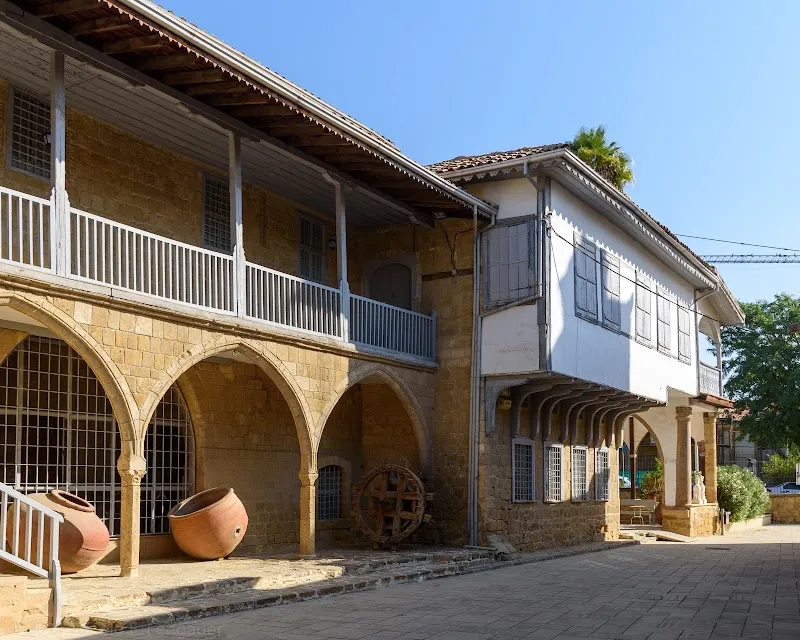 Along the street from the village square to the Folk Art Museum - venue in Nicosia, Cyprus